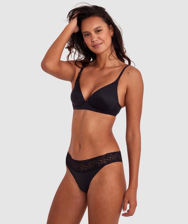 Smooth Eva Brazilian Knicker - Black