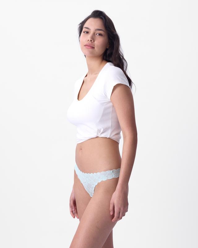 Smooth Lace Brazilian Knicker - Mint Green