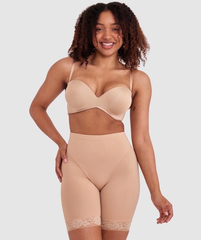 Smooth Microfibre Thigh Shaper - Nude