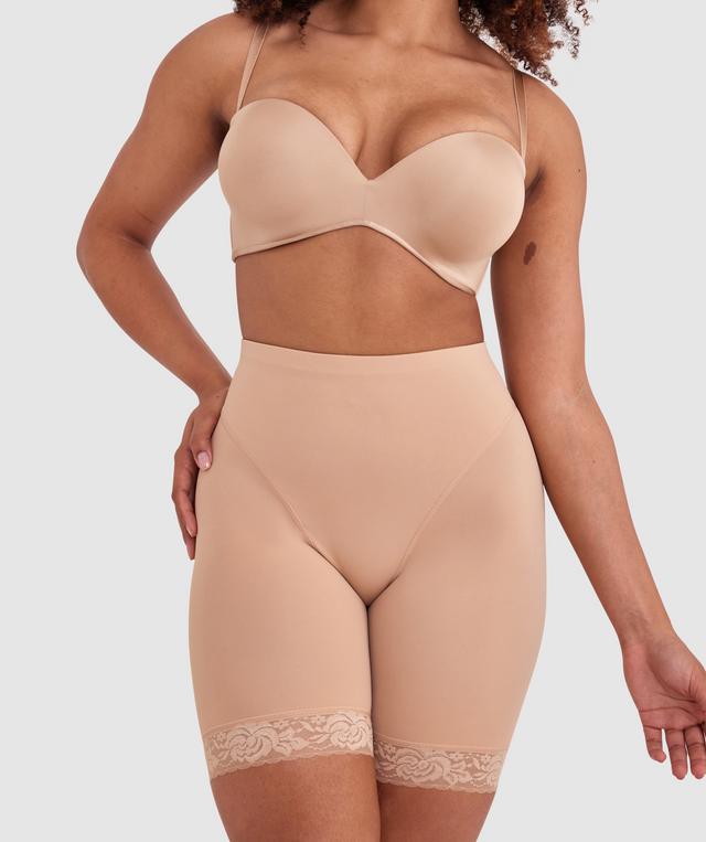 Smooth Microfibre Thigh Shaper - Nude