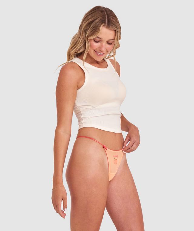 So Peachy High Leg String - Light Orange