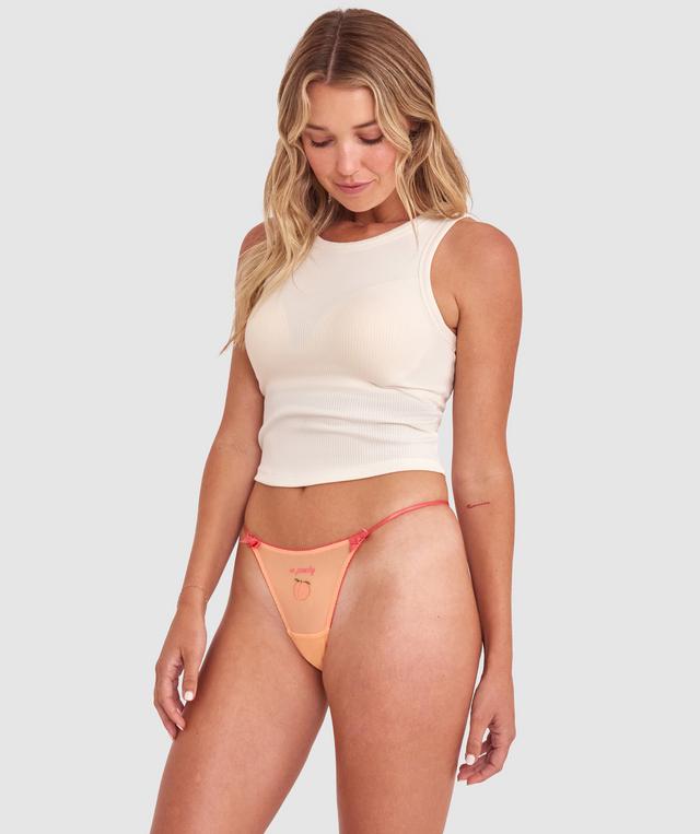 So Peachy High Leg String - Light Orange