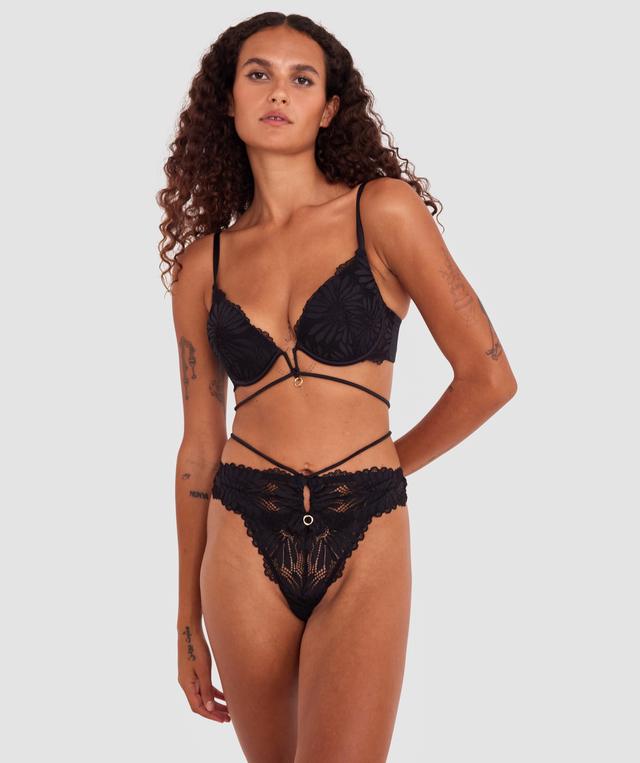 Solana Push Up Bra - Black
