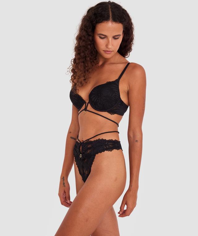 Solana Push Up Bra - Black