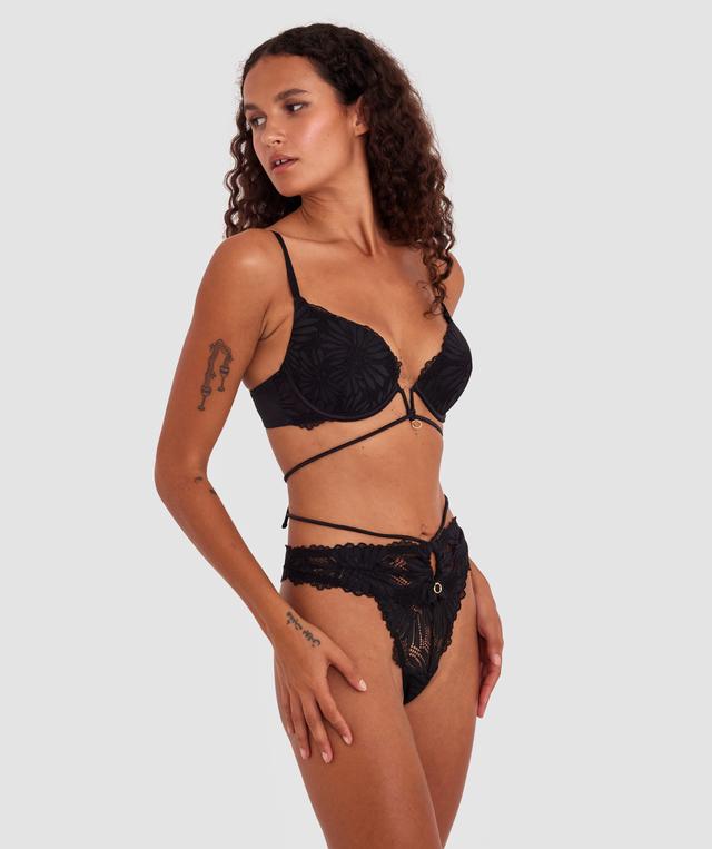Solana Push Up Bra - Black