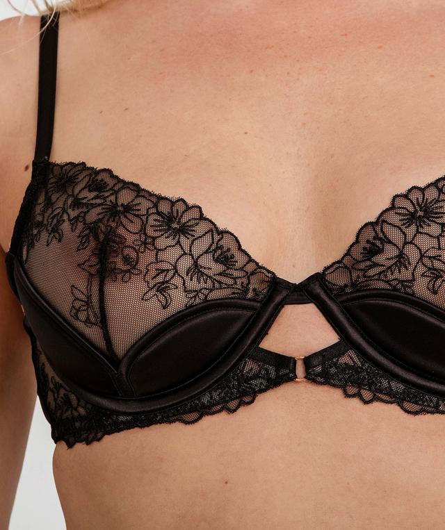 Soraya Underwire Plunge Bra - Black