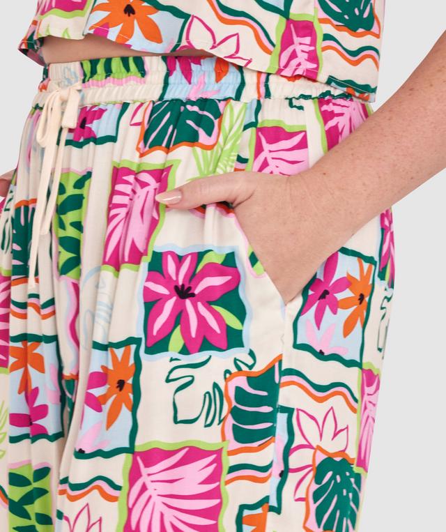 Stella Long Pant - Tropical Print