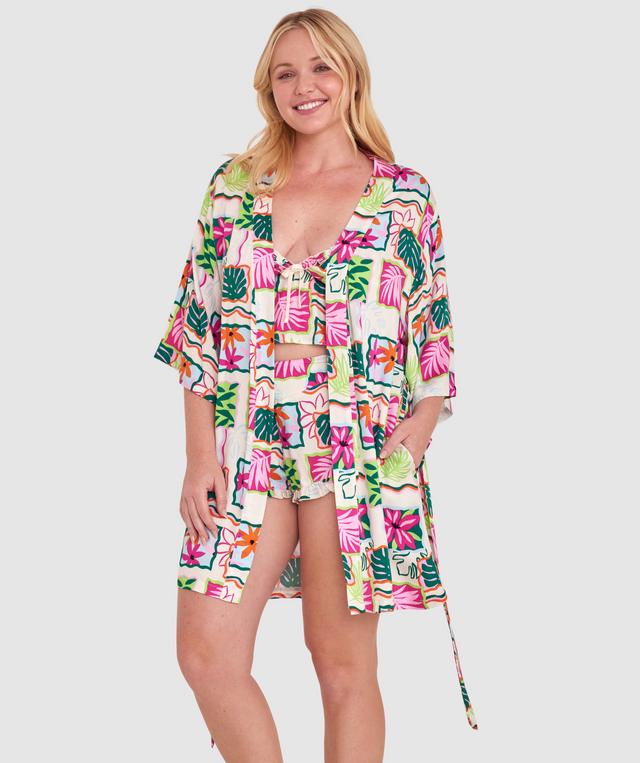 Stella Short Wrap - Tropical Print