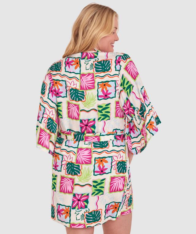 Stella Short Wrap - Tropical Print