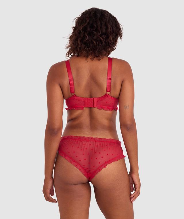 Stolen Hearts Full Coverage Bra - Red
