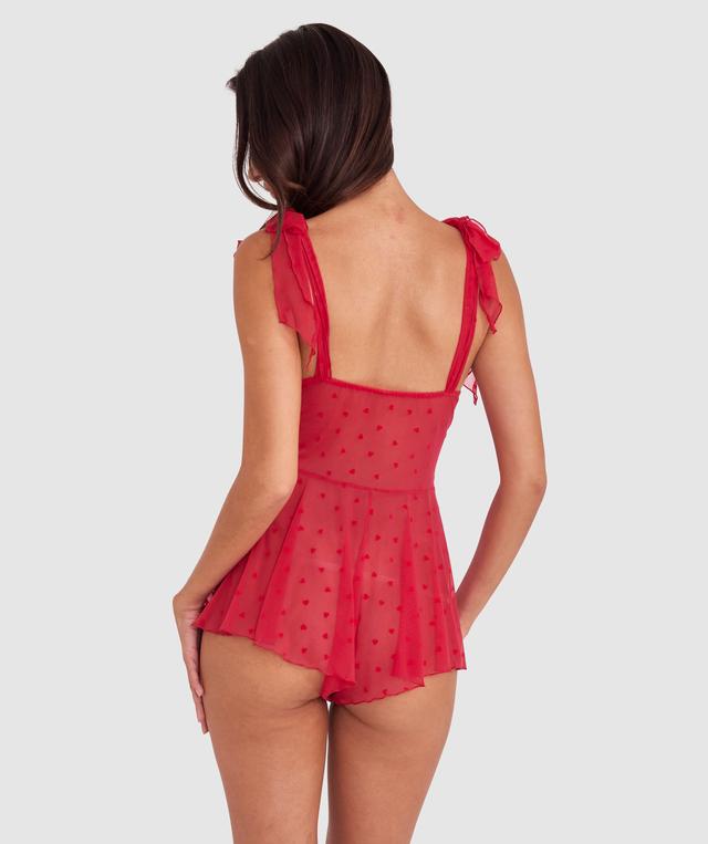 Stolen Hearts Playsuit - Red