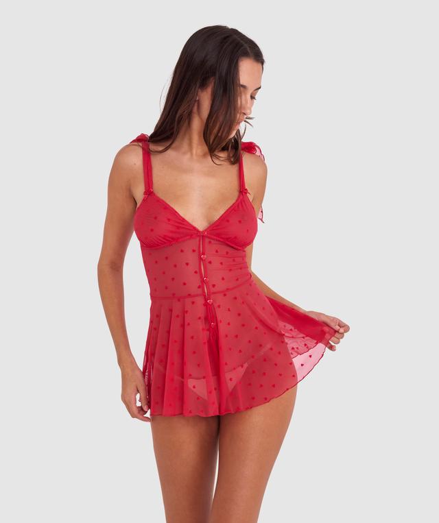 Stolen Hearts Playsuit - Red