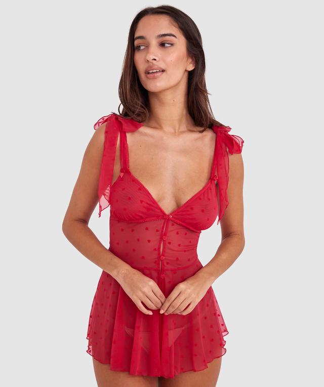 Stolen Hearts Playsuit - Red