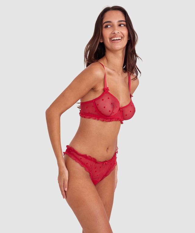 Stolen Hearts Underwire Bra - Red