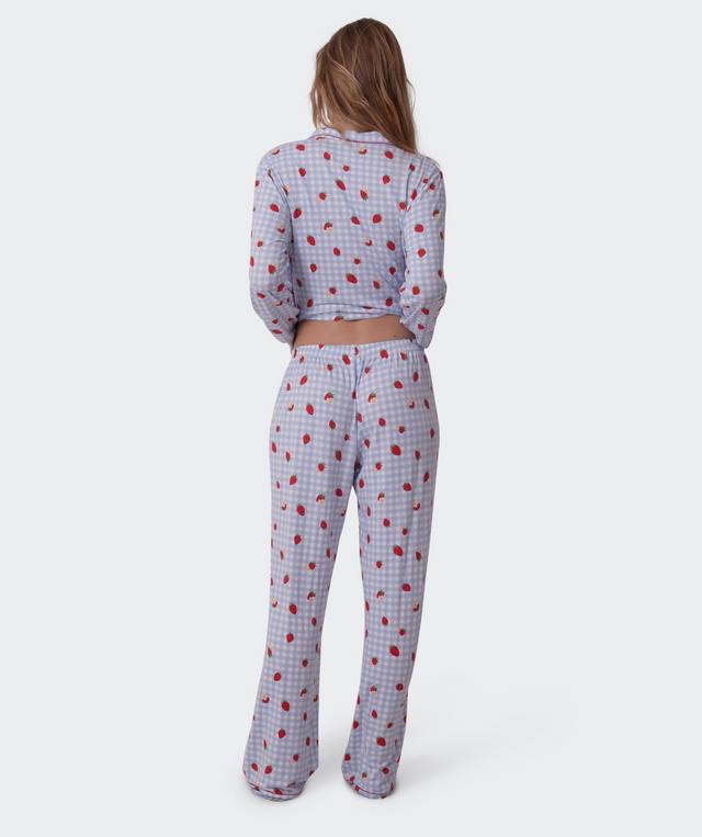 Strawberry Patch Long Pant - Light Blue