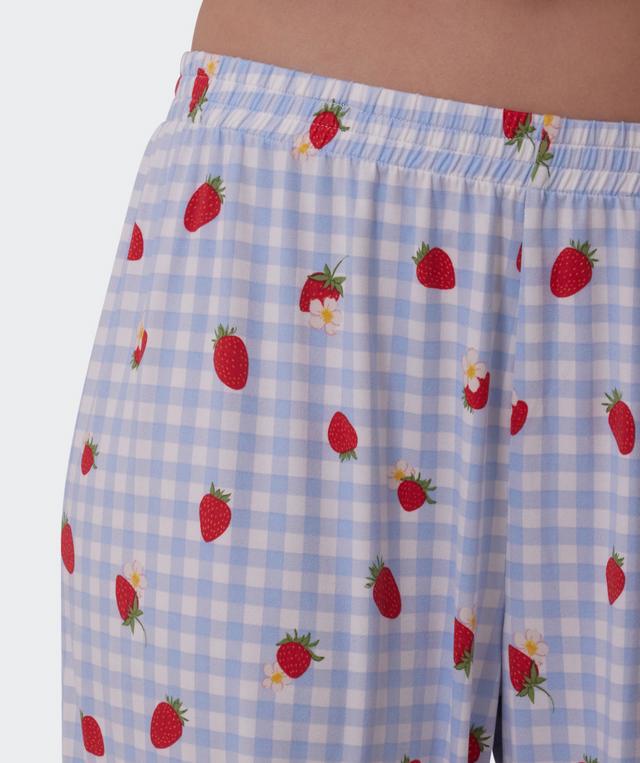 Strawberry Patch Long Pant - Light Blue