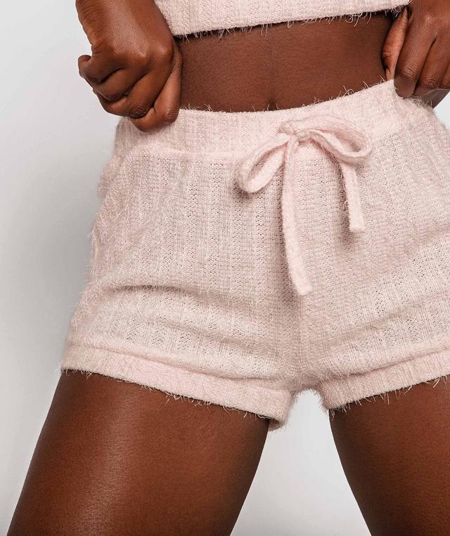 Sunset Glow Fluffy Shorts - Blush Pink