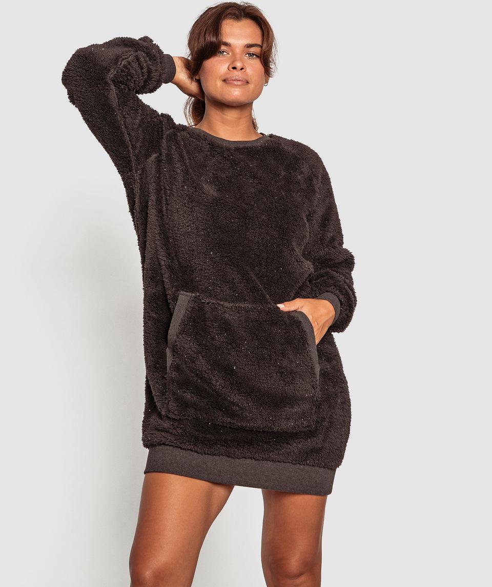 Sunset Glow Longline Jumper - Dark Grey