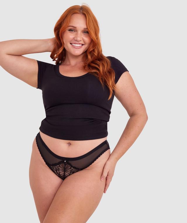 Susannah Brazilian Knicker - Black