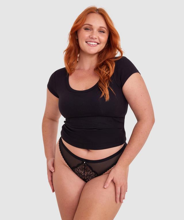 Susannah V String - Black
