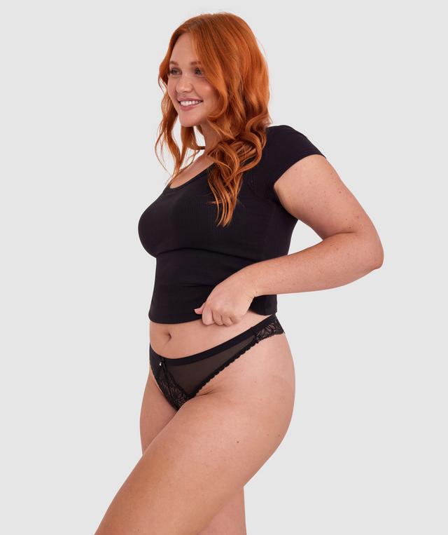 Susannah V String - Black