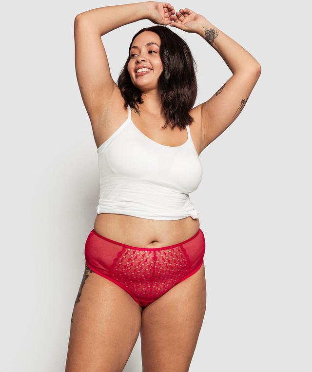 Sweetheart High Waist V String - Fuchsia Pink
