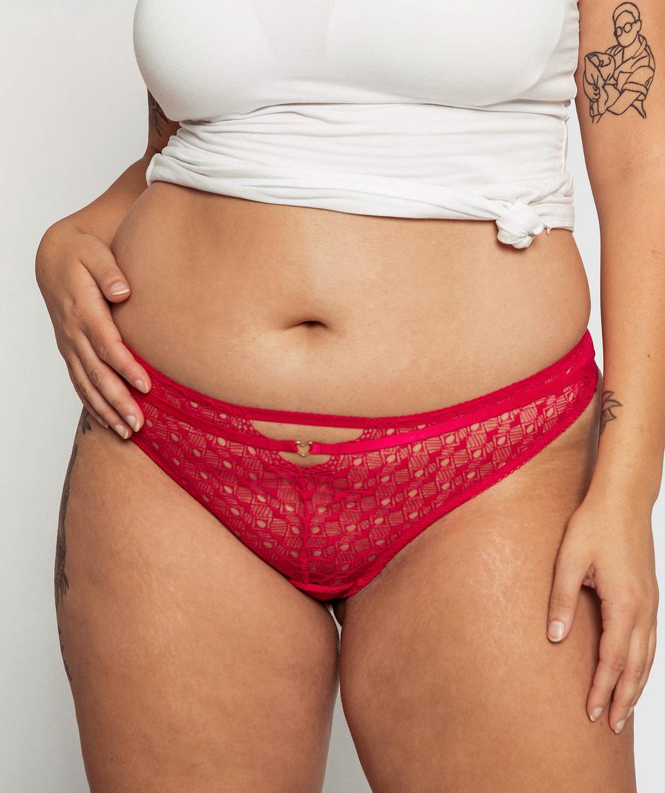 Sweetheart V String - Fuchsia Pink