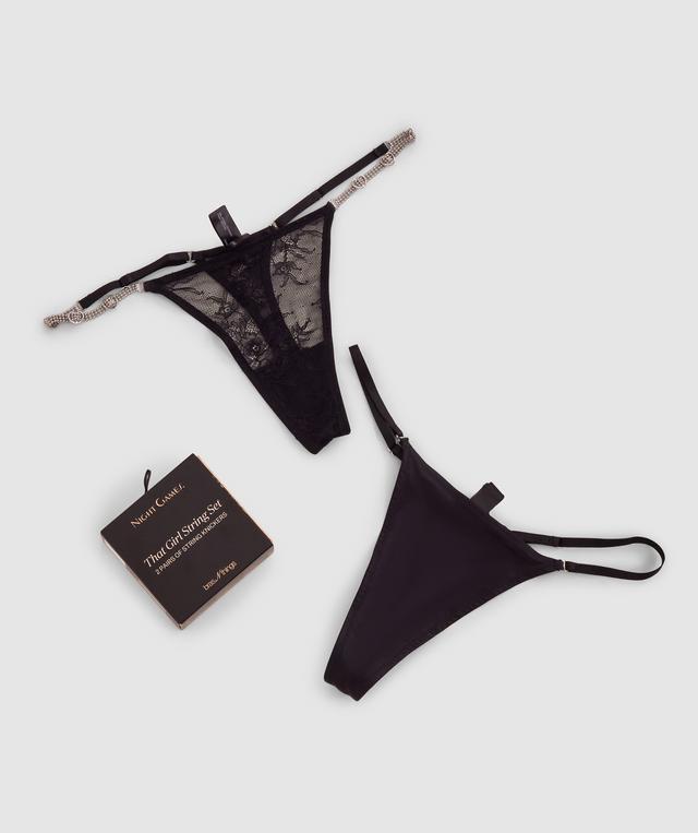 Night Games That Girl 2 Piece Knicker Set - Black