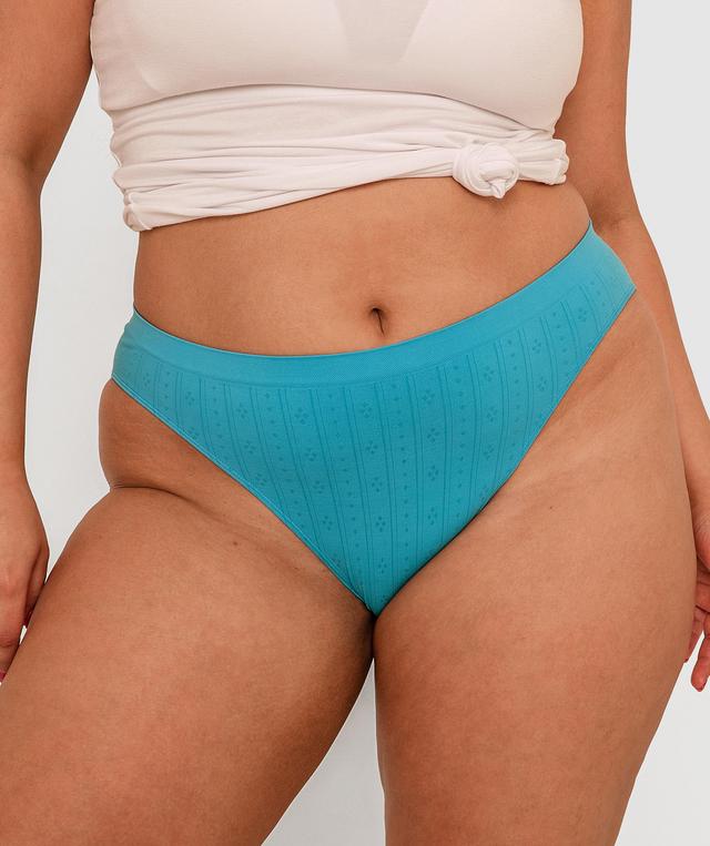 Theodora High Waist High Leg Knicker - Ice Blue