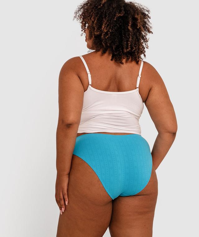 Theodora High Waist High Leg Knicker - Ice Blue