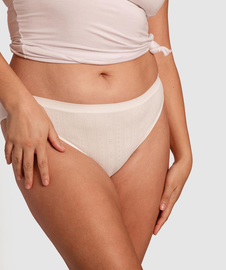 Theodora High Waist Knicker - White