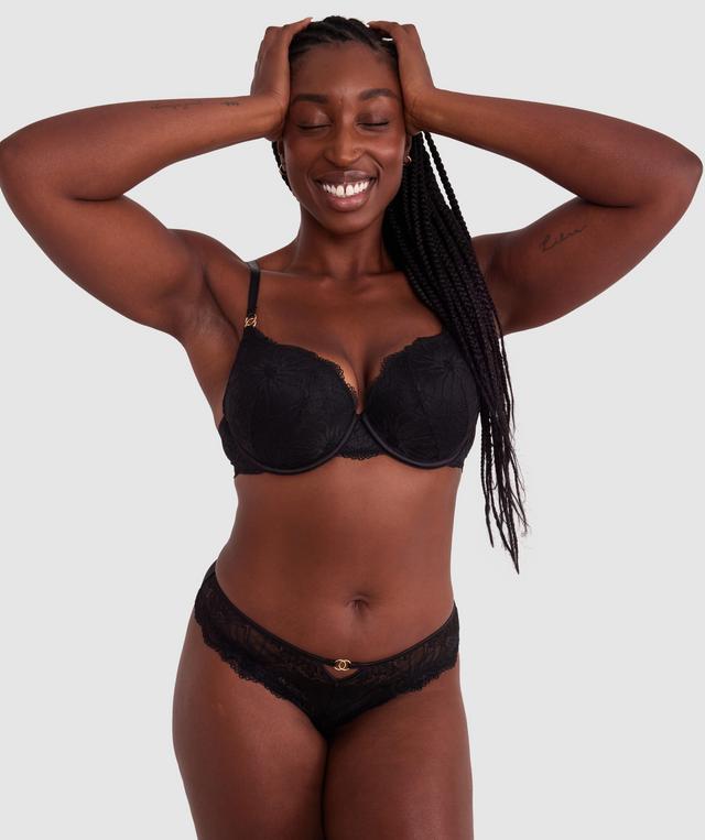 Tia Plunge Contour Bra - Black