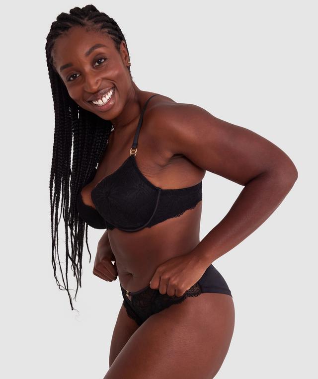 Tia Plunge Contour Bra - Black