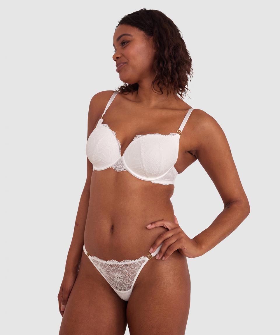 Tia Plunge Contour Bra - Ivory