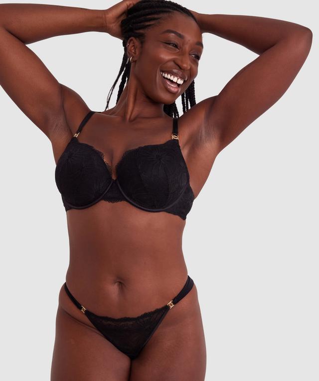 Tia V String - Black