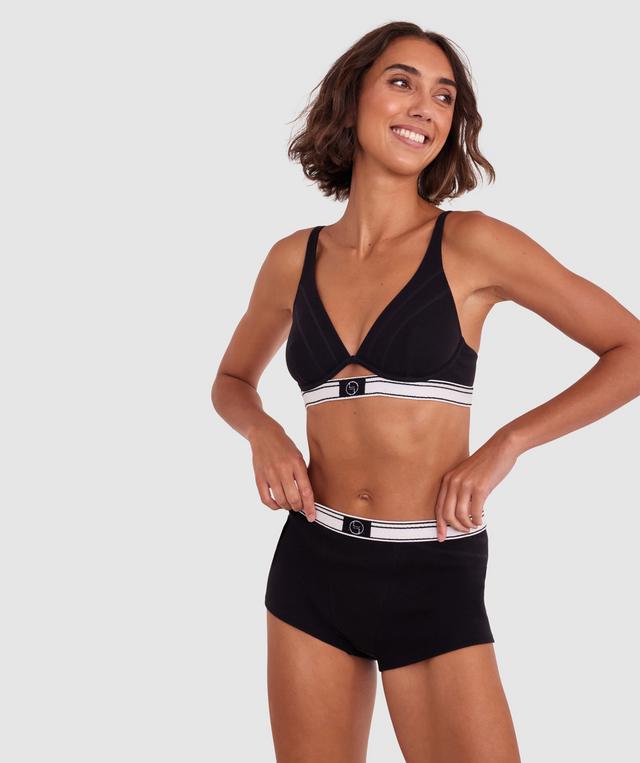 Time Out Plunge Underwire Bra - Black