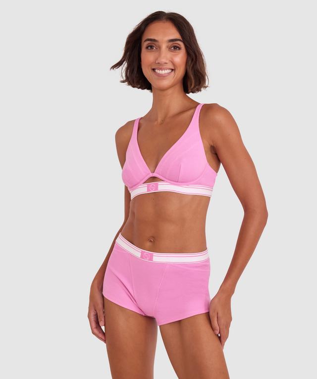Time Out Plunge Underwire Bra - Pink