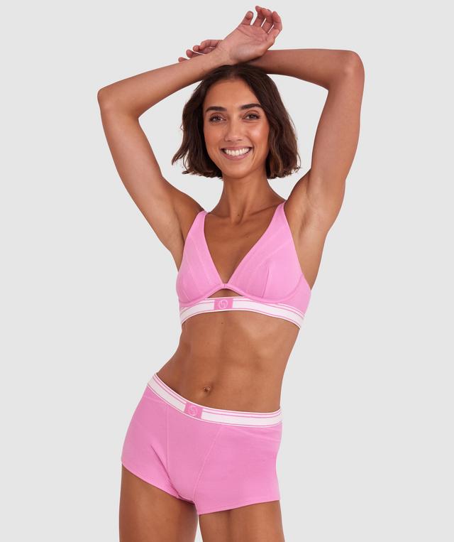 Time Out Plunge Underwire Bra - Pink