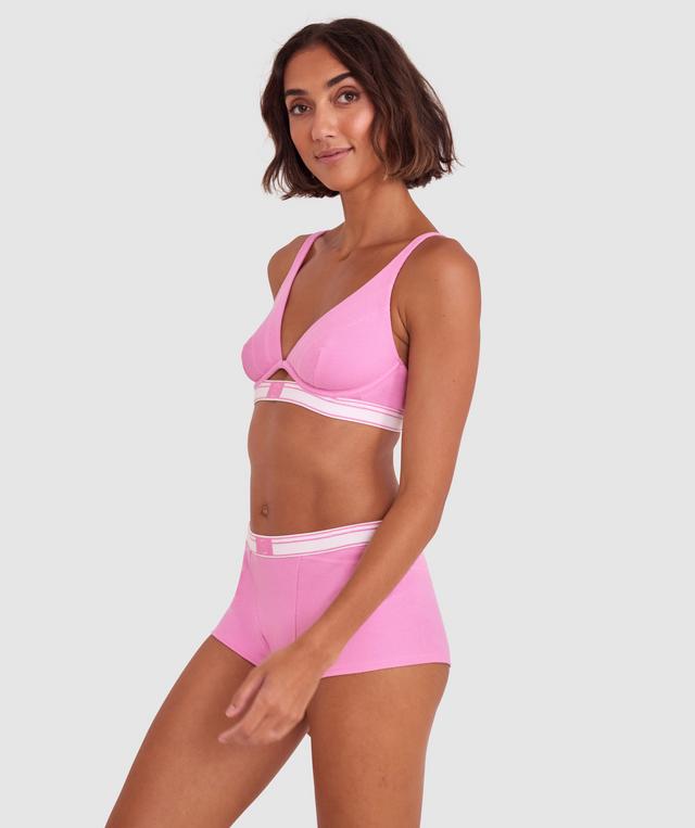 Time Out Plunge Underwire Bra - Pink