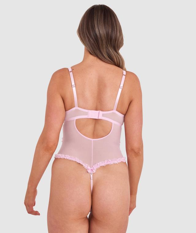 Too Cute Push Up Bodysuit - Pink