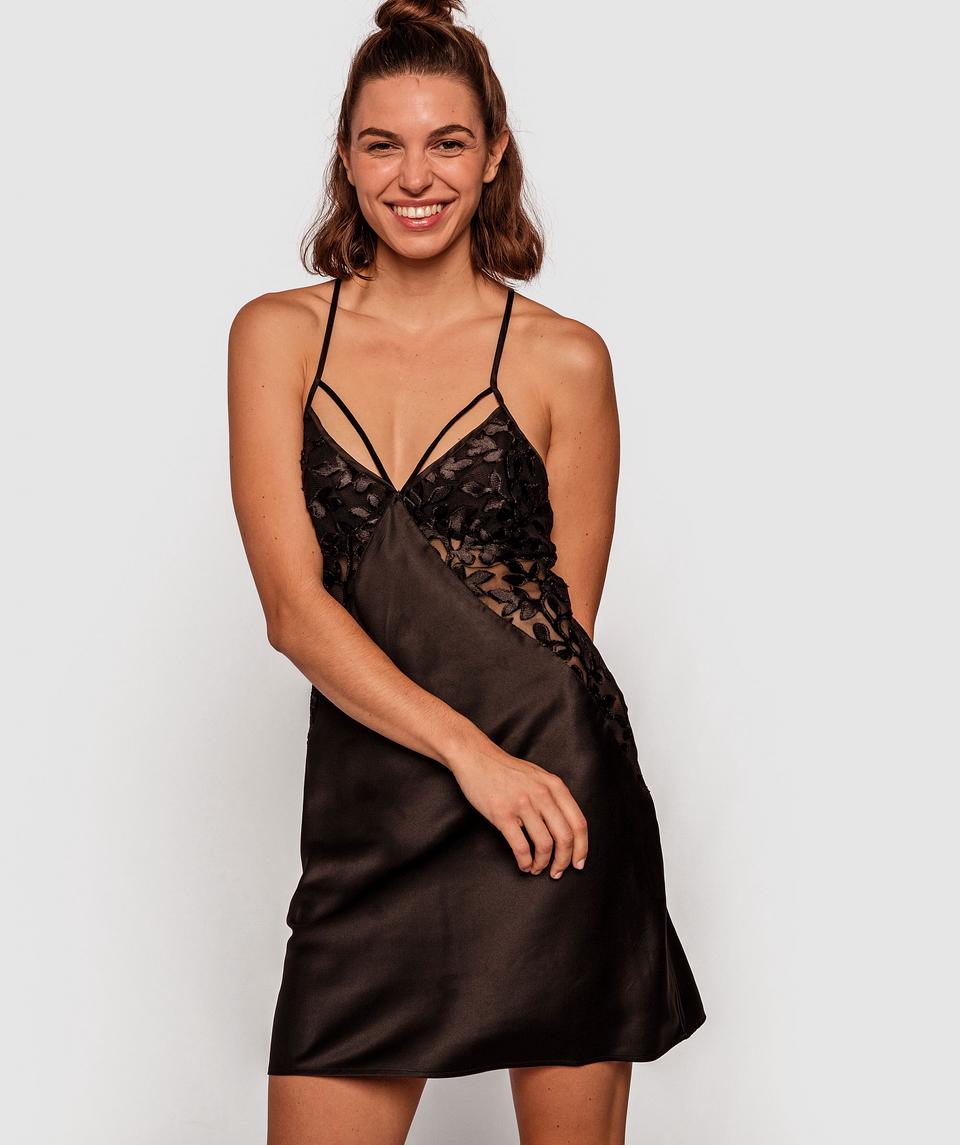 Twilight Lace Slip - Black