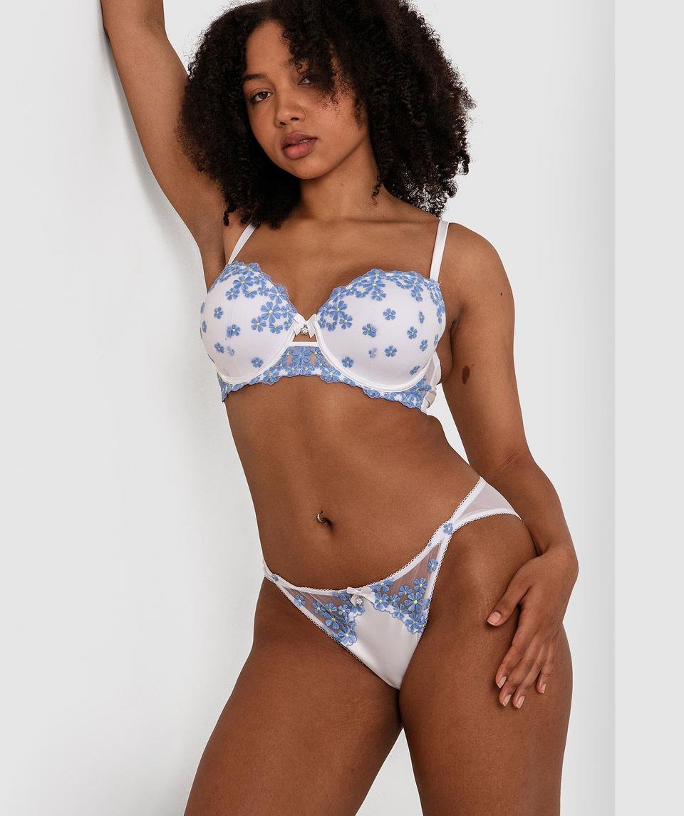Valerie Full Cup Balconette Bra - White