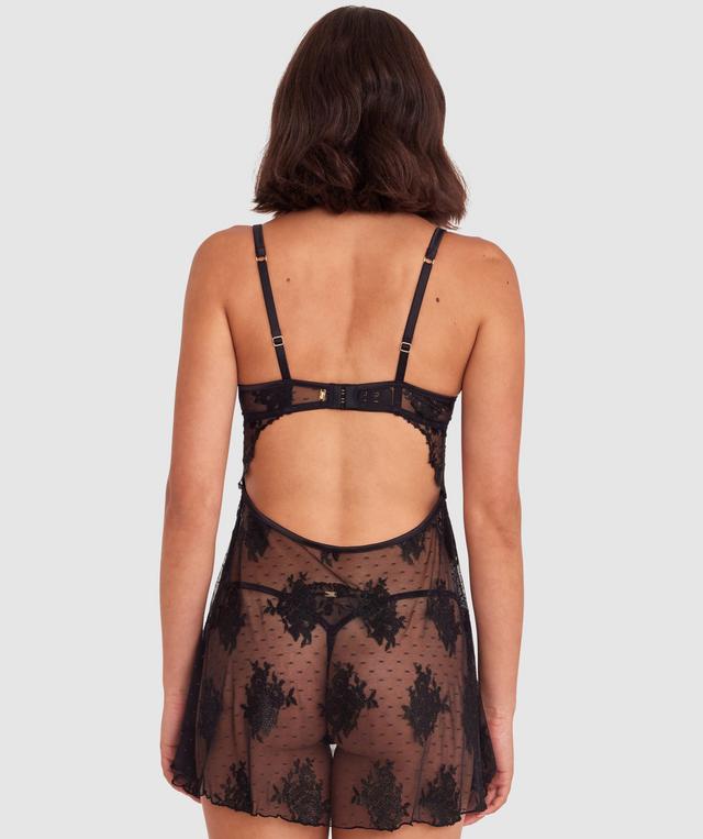 Vamp All Yours Push Up 1/4 Cup Babydoll - Black