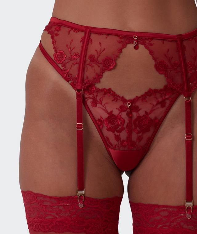 Vamp All Yours Suspender - Dark Red