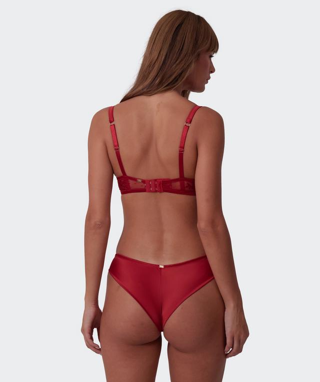 Vamp All Yours Unlined Plunge Bra - Dark Red
