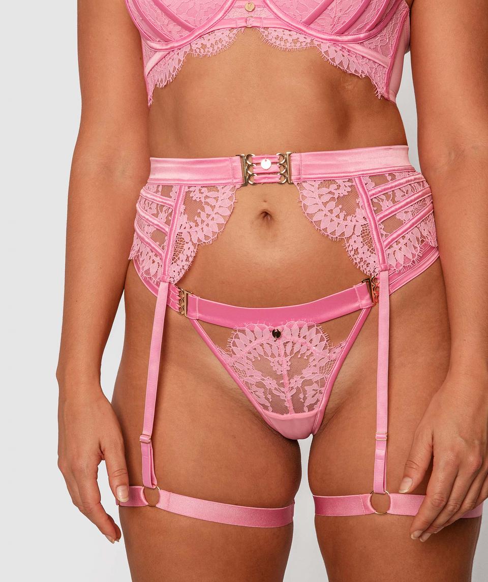 Vamp Back For More Suspender - Light Pink