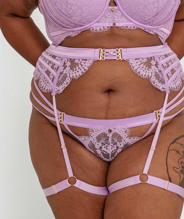 Vamp Back For More Suspender - Lilac