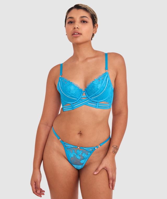 Vamp Disco Forever Push Up Bra - Blue