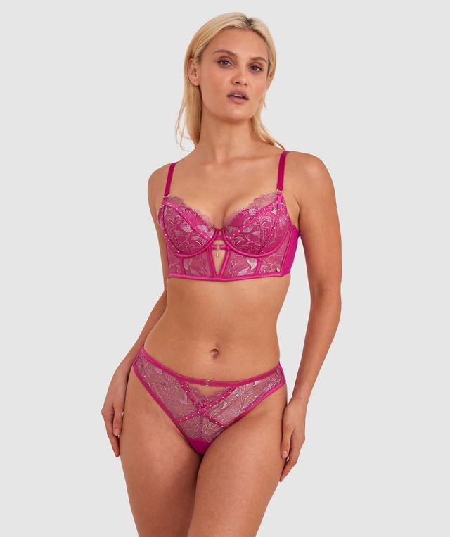 Vamp Dolce Push Up Longline Bra - Pink