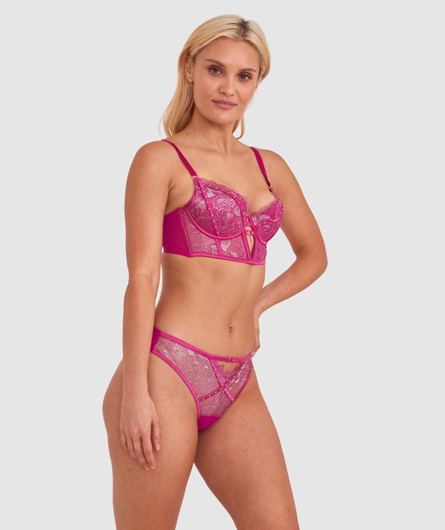Vamp Dolce Push Up Longline Bra - Pink
